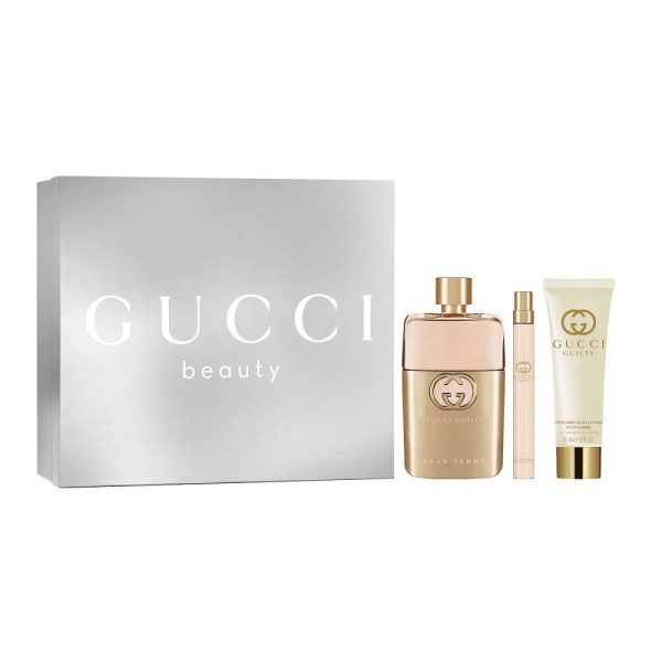 Gucci Guilty Pour Femme zestaw woda perfumowana 90ml + woda perfumowana 10ml + balsam do ciała 50ml