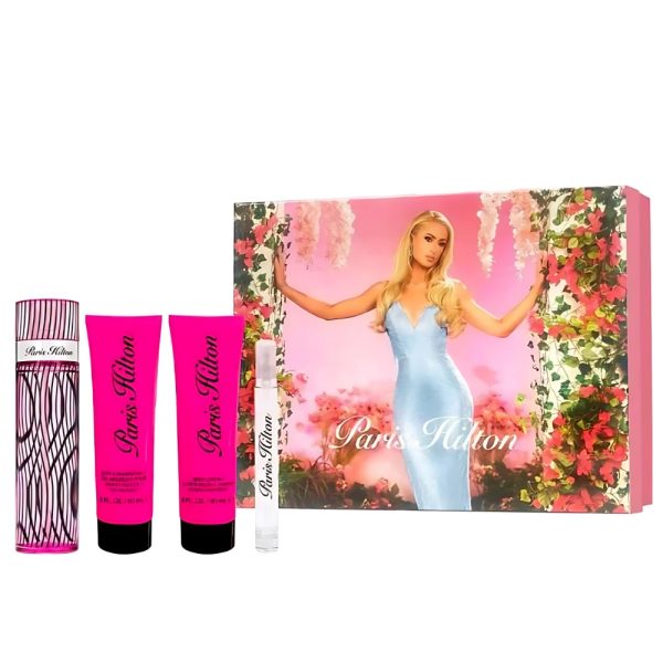 Paris Hilton zestaw woda perfumowana 100ml + balsam do ciała 90ml + żel pod prysznic 90ml + woda perfumowana 10ml
