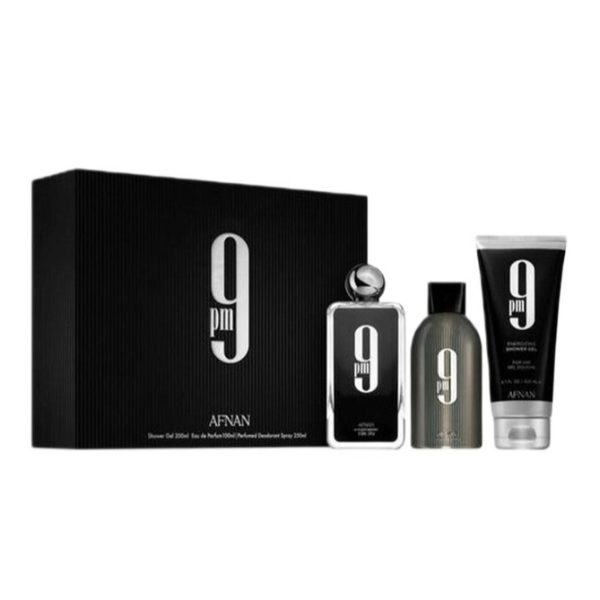 Afnan 9pm zestaw woda perfumowana 100ml + żel pod prysznic 150ml + dezodorant 250ml