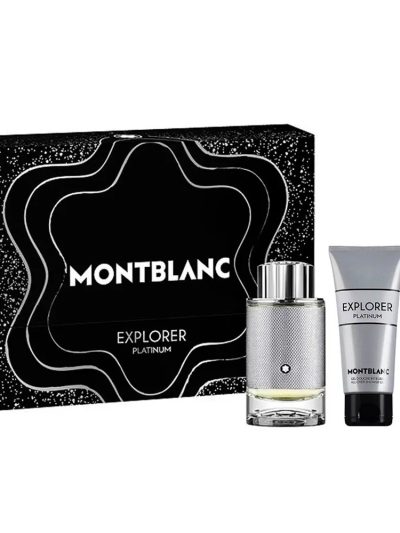Mont Blanc Explorer Platinum zestaw woda perfumowana 100ml + miniatura wody perfumowanej 7.5ml + żel pod prysznic 100ml