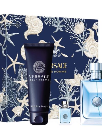 Versace Pour Homme zestaw woda toaletowa 100ml + woda toaletowa 5ml + żel pod prysznic 150ml