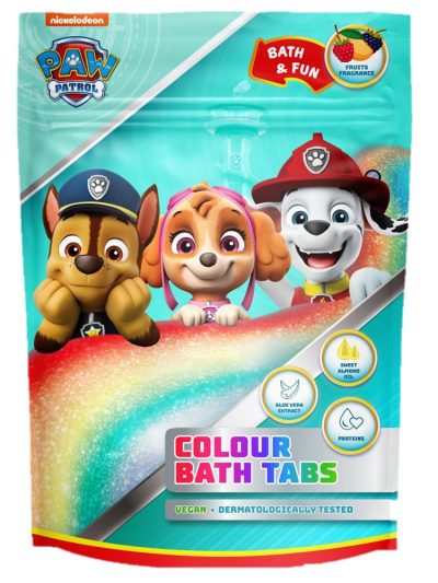Paw Patrol Colour Bath Tabs barwinki koloryzujące do kąpieli 144g
