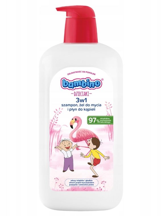 Bambino Dzieciaki 3w1 szampon żel pod prysznic i płyn do kąpieli Flaming 1000ml