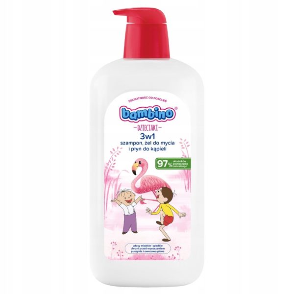 Bambino Dzieciaki 3w1 szampon żel pod prysznic i płyn do kąpieli Flaming 1000ml