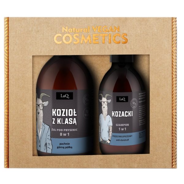 LaQ Kozioł z Klasą zestaw żel pod prysznic 500ml + przeciwłupieżowy szampon 300ml