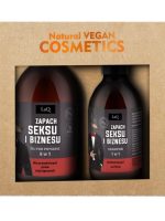 LaQ Zapach Seksu i Biznesu Czarny Mat zestaw żel pod prysznic 500ml + oczyszczający szampon 300ml