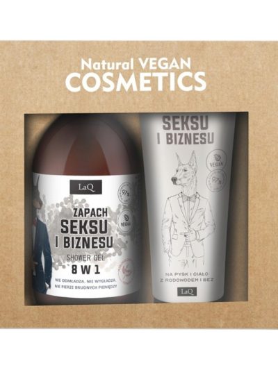 LaQ Zapach Seksu i Biznesu zestaw żel pod prysznic 500ml + balsam do ciała w tubie 200ml