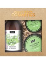 LaQ Beauty & Cutie zestaw żel pod prysznic 500ml + bogaty krem do ciała 200ml + lekki mus do mycia twarzy 40g