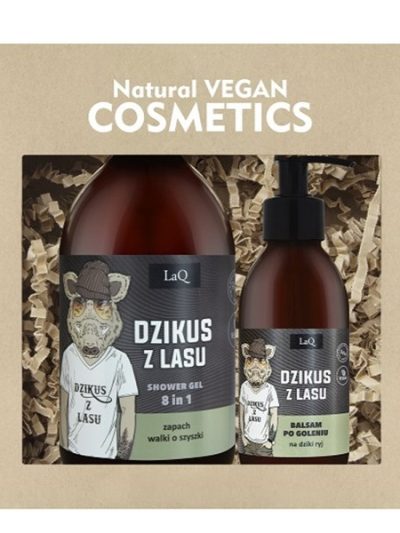 LaQ Dzikus z Lasu zestaw żel pod prysznic 500ml + balsam po goleniu 150ml