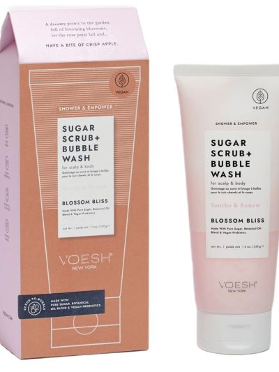 VOESH Sugar Scrub + Bubble Wash cukrowy peeling myjący do ciała i skóry głowy Blossom Bliss 210g