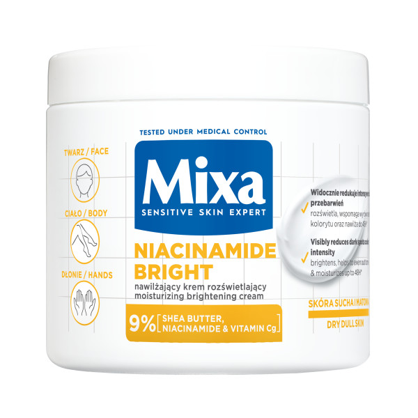 MIXA Niacinamide Bright nawilżający krem rozświetlający 400ml