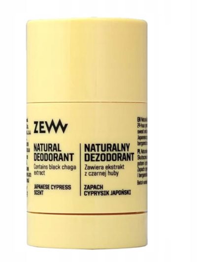 Zew For Men Naturalny dezodorant w sztyfcie cyprysik japoński i bergamotka 30g