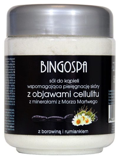 BingoSpa Antycellulitowa sól do kąpieli z minerałami z Morza Martwego i borowiną 550g