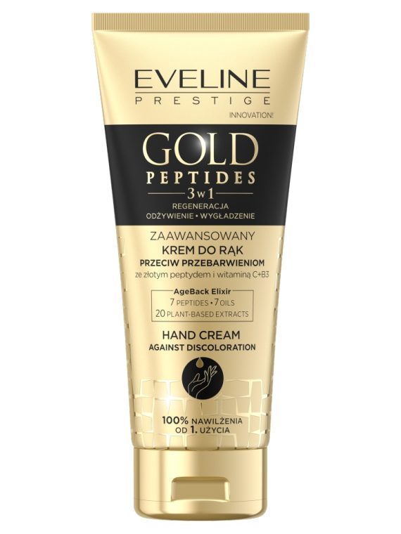 Eveline Cosmetics Gold Peptides zaawansowany krem do rąk przeciw przebarwieniom 75ml