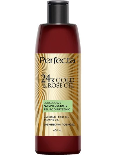 Perfecta 24K Gold & Rose Oil luksusowy nawilżający żel pod prysznic Jaśminowa Rozkosz 400ml