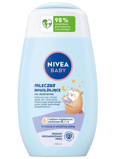 Nivea Baby mleczko nawilżające na dobranoc 200ml