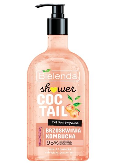 Bielenda Shower Cocktail odświeżający żel pod prysznic Brzoskwinia + Kombucha 400ml