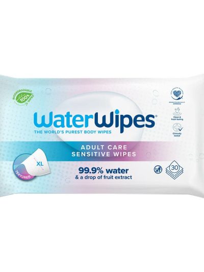 WaterWipes BIO Adult Care Sensitive Wipes chusteczki nawilżane wodne XL 30szt.