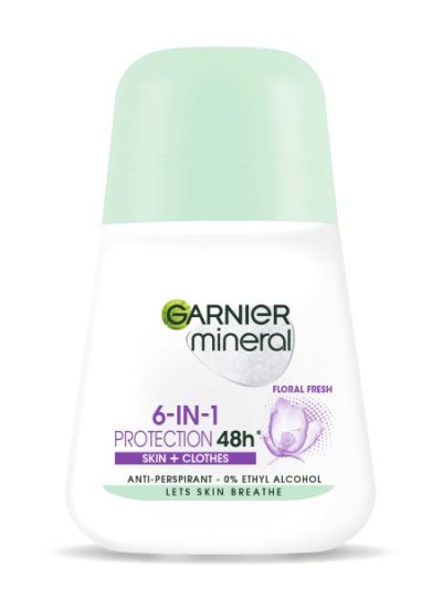 Garnier Mineral 6-in-1 Protection Floral Fresh antyperspirant w kulce 50ml