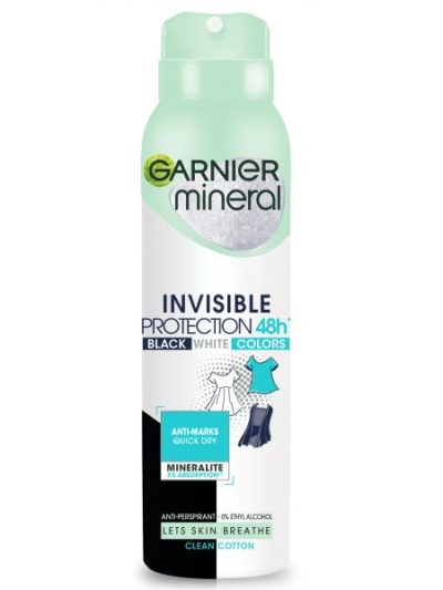 Garnier Mineral Invisible Protection Clean Cotton antyperspirant 150ml