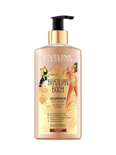 Eveline Cosmetics Brazilian Body shimmer do ciała ze złotym pyłkiem 150ml