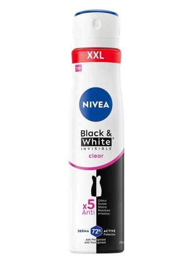 Nivea Black&White Invisible Clear antyperspirant 250ml