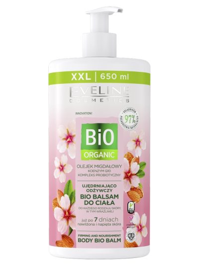 Eveline Cosmetics Bio Organic ujędrniająco-odżywczy balsam do ciała z olejkiem migdałowym 650ml