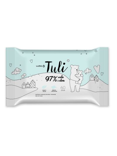 Luba Tuli nawilżane chusteczki dla dzieci i niemowląt 97% woda i aloes 60szt