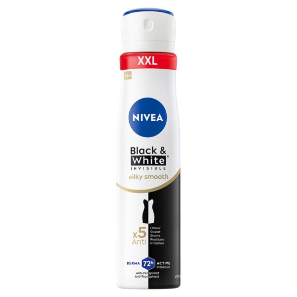 Nivea Black&White Invisible Silky Smooth antyperspirant 250ml