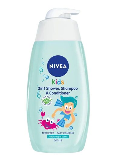 Nivea Kids żel do mycia ciała 3w1 o zapachu jabłkowych karmelków 500ml