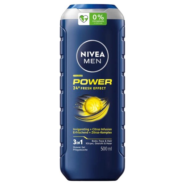 Nivea Men Power 24H Fresh Effect żel pod prysznic 500ml