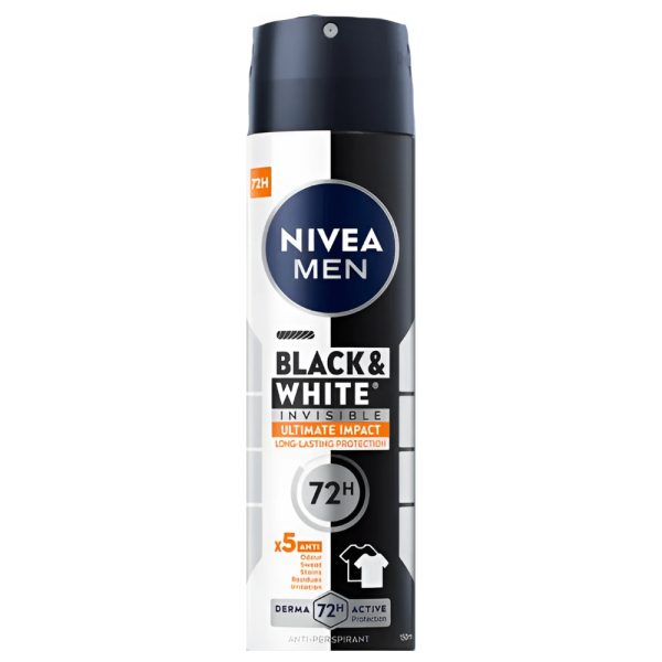 Nivea Men Black&White Invisible Ultimate Impact antyperspirant 150ml