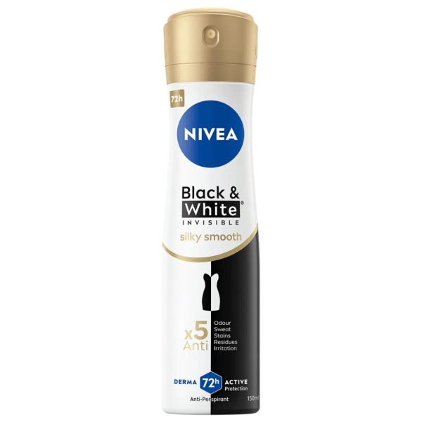 Nivea Black&White Invisible Silky Smooth antyperspirant 150ml