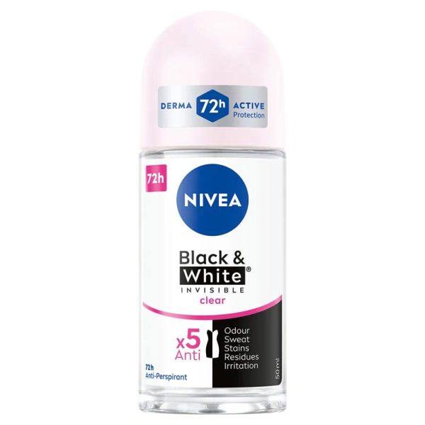 Nivea Black&White Invisible Clear antyperspirant w kulce 50ml