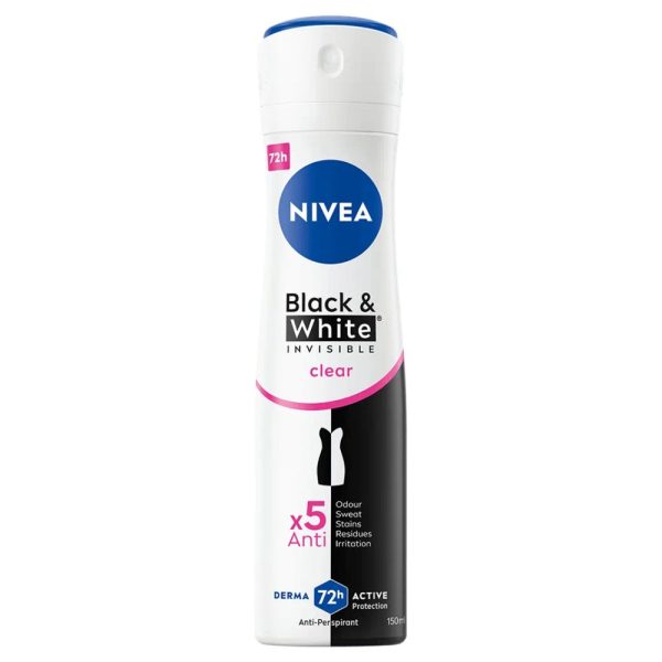 Nivea Black&White Invisible Clear antyperspirant 150ml