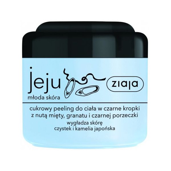 Ziaja Jeju cukrowy peeling do ciała w czarne kropki 200ml