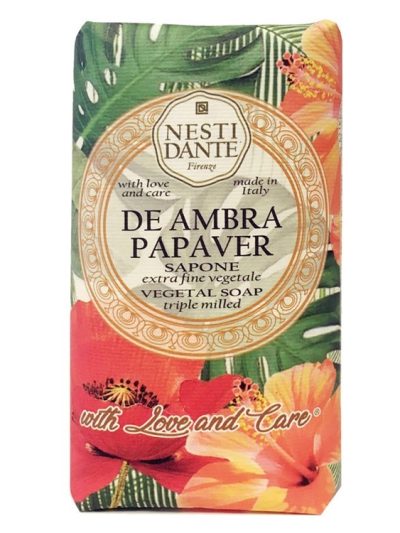 Nesti Dante De Ambra Papaver Sapone naturalne mydło toaletowe Czerwony Mak 250g