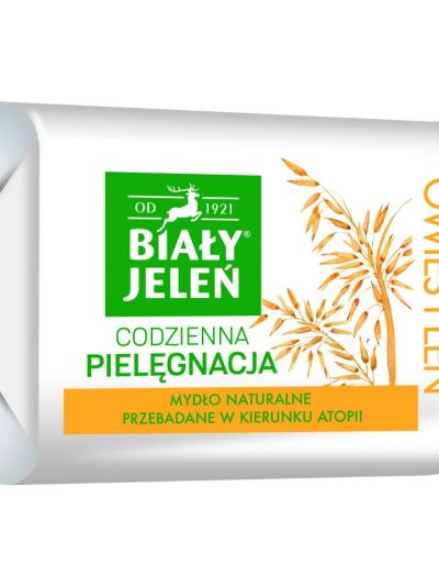 Biały Jeleń Hipoalergiczne mydło naturalne z owsem i lnem 100g