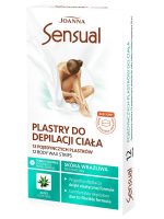 Joanna Sensual plastry do depilacji ciała Aloes 12szt + tubka z oliwką łagodzącą podrażnienia 10ml