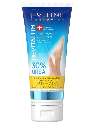 Eveline Cosmetics Revitalum 30% Urea skarpetki złuszczające krem - maska na zrogowacenia 100ml
