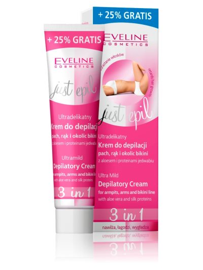 Eveline Cosmetics Just Epil ultradelikatny krem do depilacji pach rąk i okolic bikini 125ml