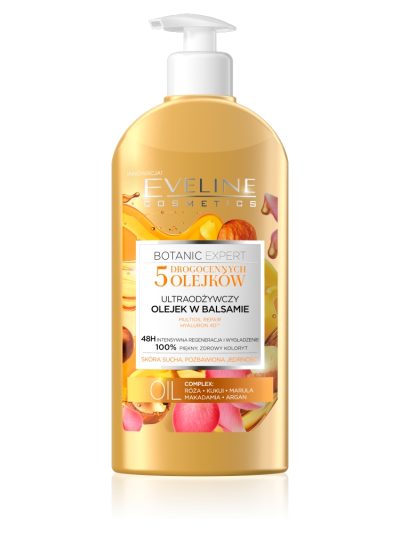 Eveline Cosmetics Botanic Expert 5 Drogocennych Olejków ultraodżywczy olejek w balsamie 350ml
