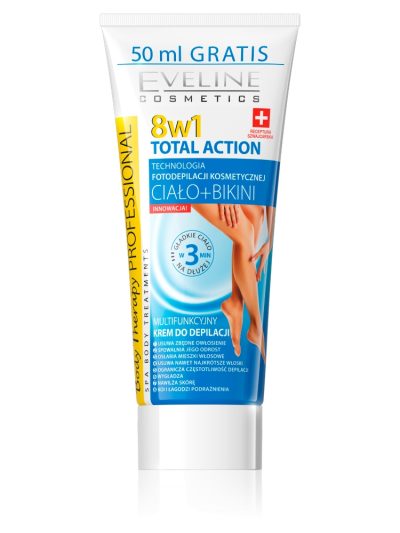 Eveline Cosmetics Body Therapy Professional 8w1 Total Action multifunkcyjny krem do depilacji 200ml