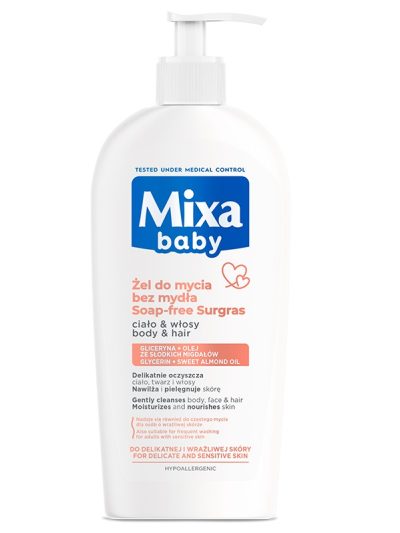 MIXA Baby żel do mycia bez mydła 400ml