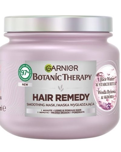 Garnier Botanic Therapy maska wygładzająca do włosów długich i porowatych Woda Ryżowa i Skrobia 340ml