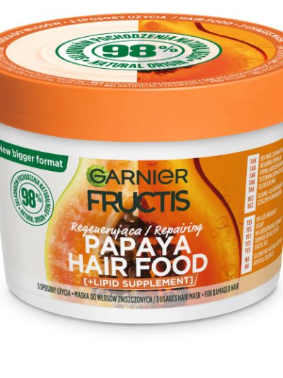 Garnier Fructis Papaya Hair Food regenerująca maska do włosów zniszczonych 400ml