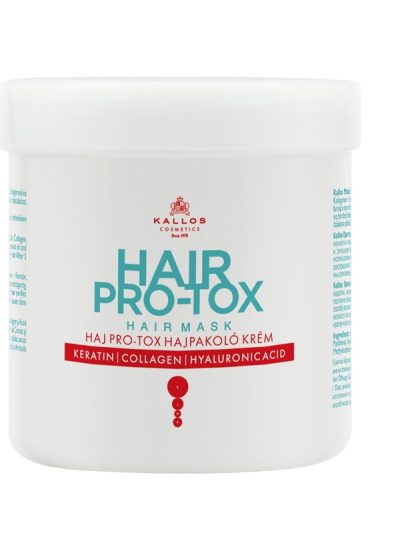 Kallos Hair Pro-Tox Hair Mask maska do włosów z keratyną kolagenem i kwasem hialuronowym 500ml