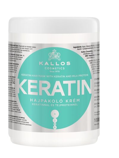 Kallos KJMN Keratin Hair Mask maska do włosów z keratyną i proteinami mlecznymi 1000ml