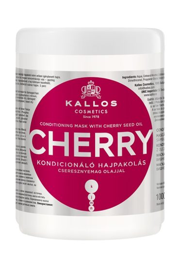 Kallos KJMN Cherry Conditioning Mask kondycjonująca maska z olejem z pestek czereśni 1000ml