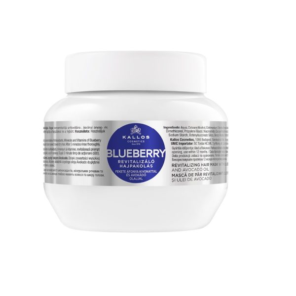 Kallos KJMN Blueberry Revitalizing Hair Mask rewitalizująca maska do włosów z ekstraktem jagód 275ml